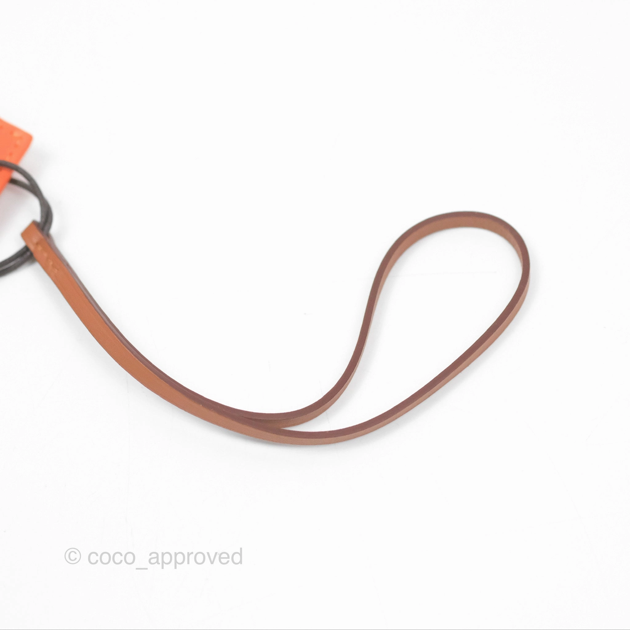 Herms Orange Shopping Bag Charm