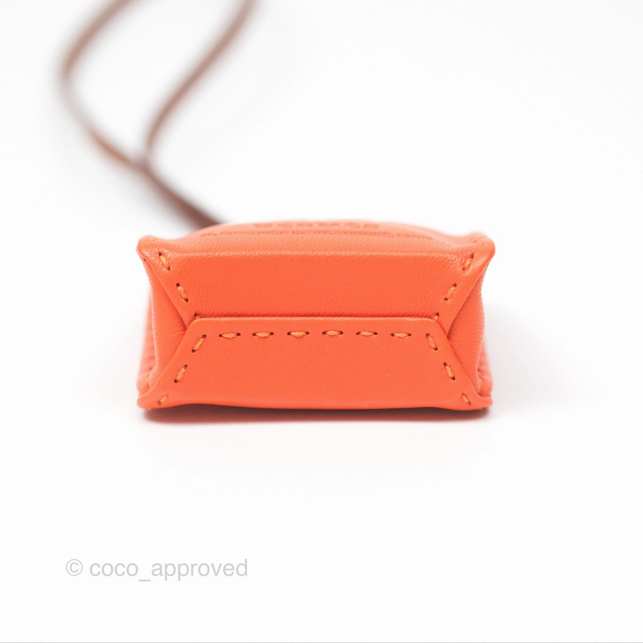 Herms Orange Shopping Bag Charm