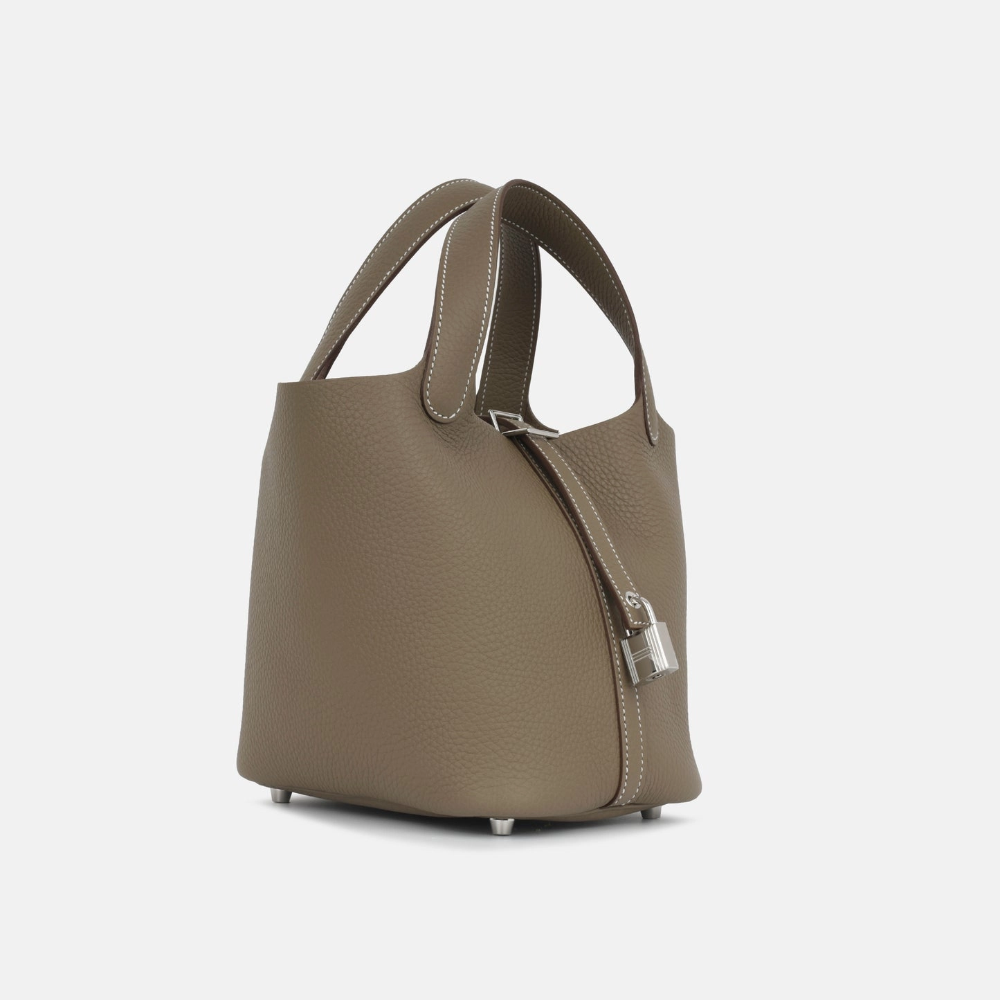 Herms Picotin 18 - Etoupe Clemence Palladium