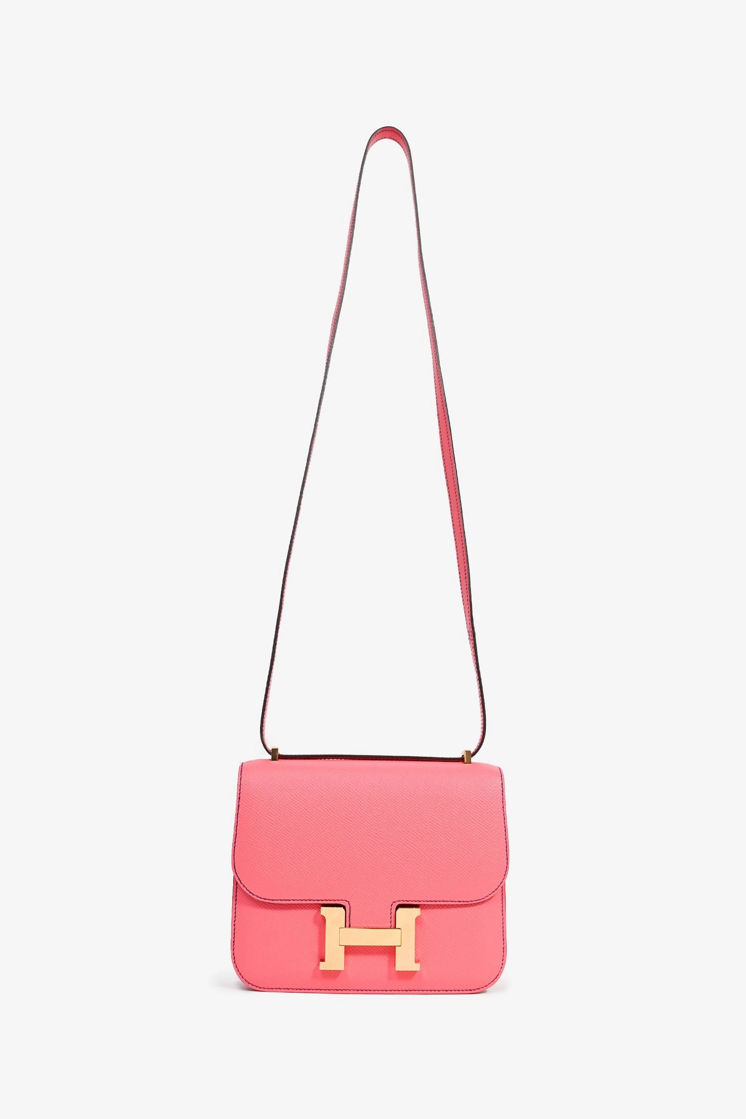 Herms Pink Leather Constance 18