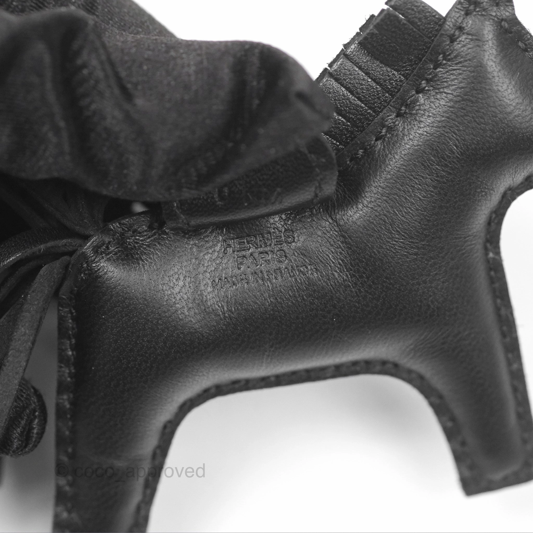 Herms Rodeo PM Bag Charm Black