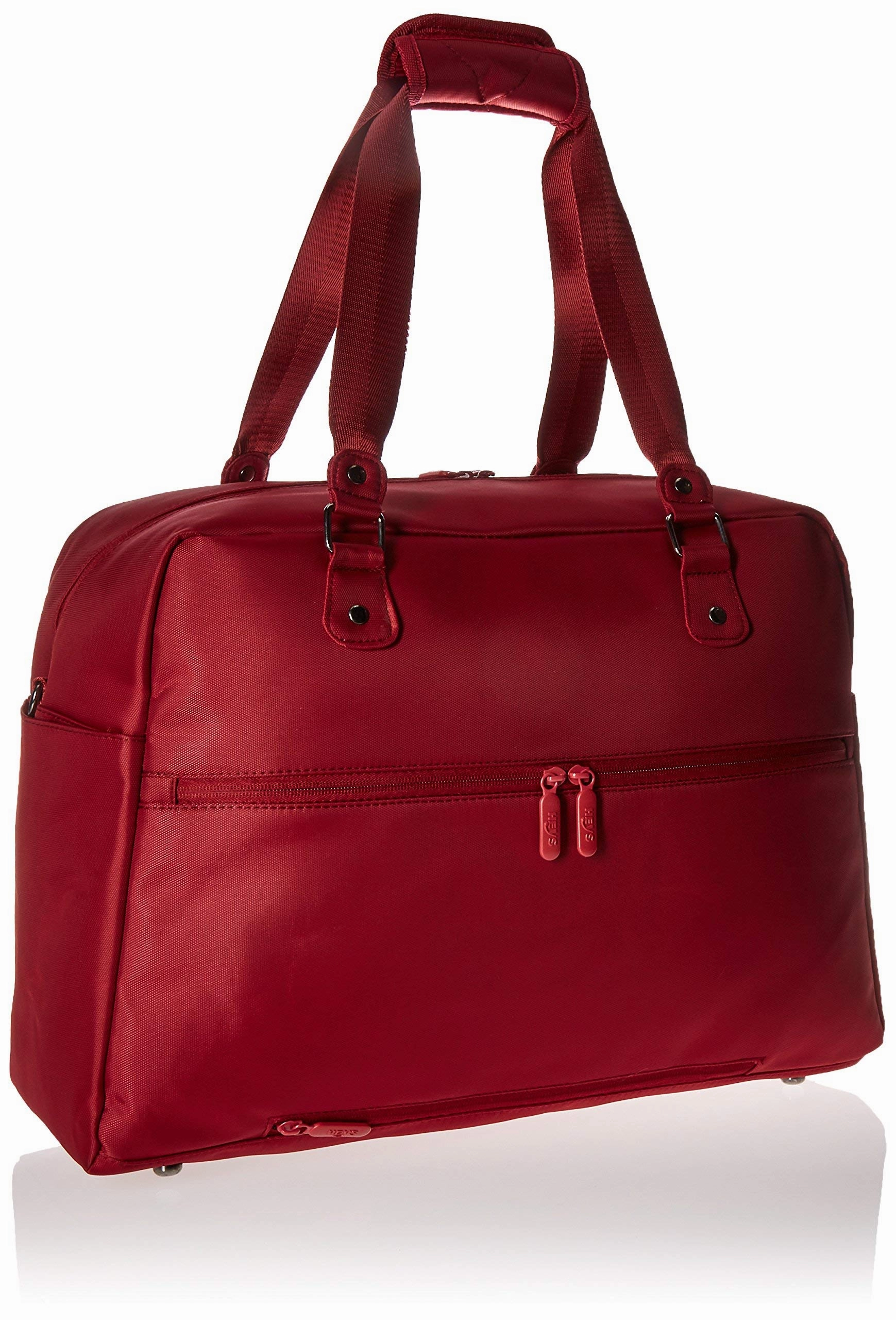 Heys America Unisex Hilite Multi-Zip Boarding Duffel with RFID Red Duffel Bag (Red)
