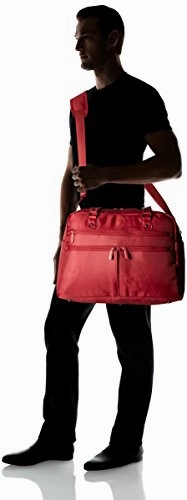 Heys America Unisex Hilite Multi-Zip Boarding Duffel with RFID Red Duffel Bag