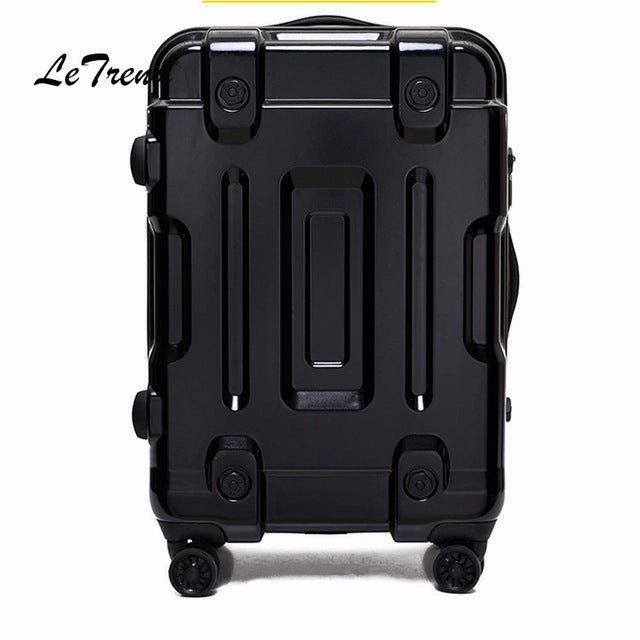 High-Grade Rolling Luggage Aluminium Frame Trolley Solid Travel Bag 20' Women Boarding Bag Carry On