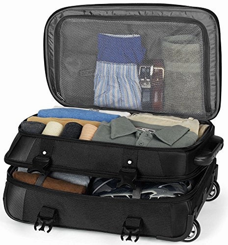 High Sierra 57018-1041 At7 Rolling Upright Duffel Bag, Black, 22-Inch