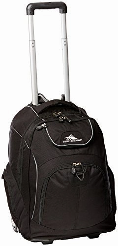 High Sierra Powerglide Wheeled Laptop Backpack, Black