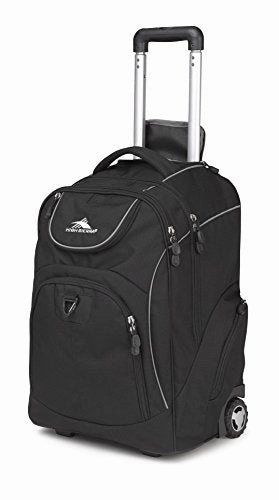 High Sierra Powerglide Wheeled Laptop Backpack, Black