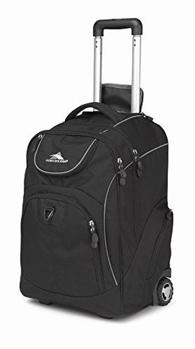 High Sierra Powerglide Wheeled Laptop Backpack, Black