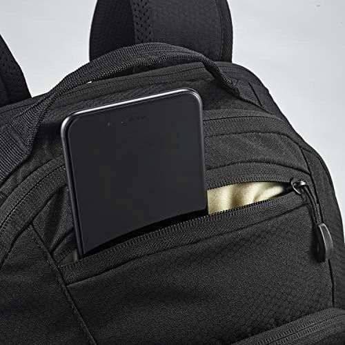 High Sierra Swoop SG Kids College School Backpack Book Bag Travel Laptop Bag with Drop Protection Pocket, Tablet Sleeve, and 360 Reflectivity, Black