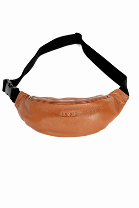 HOOPLA LEATHER CROSSBODY BUM BAG TAN