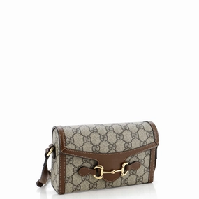 Horsebit 1955 Flap Crossbody Bag GG Coated Canvas Mini