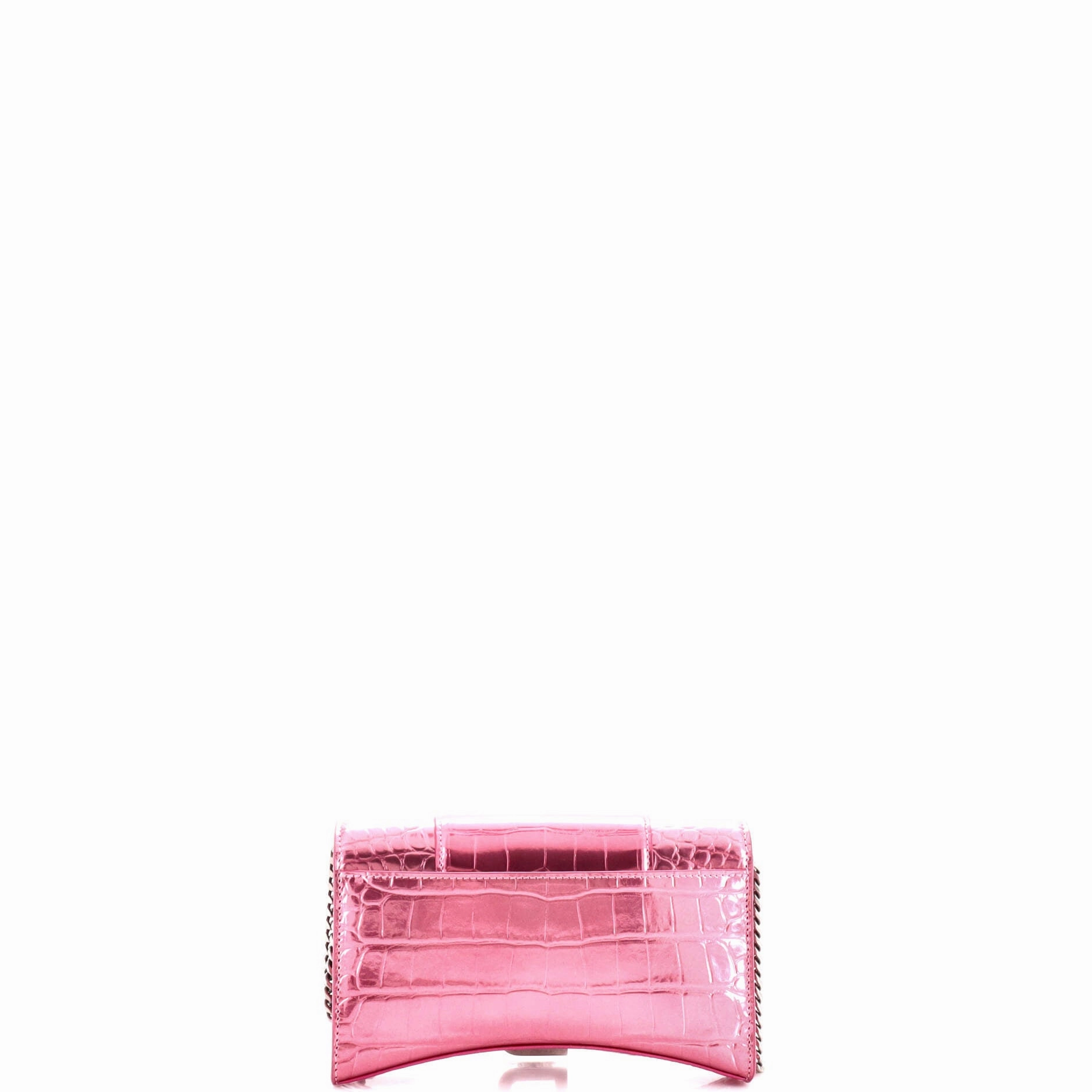 Hourglass Chain Crossbody Bag Leather