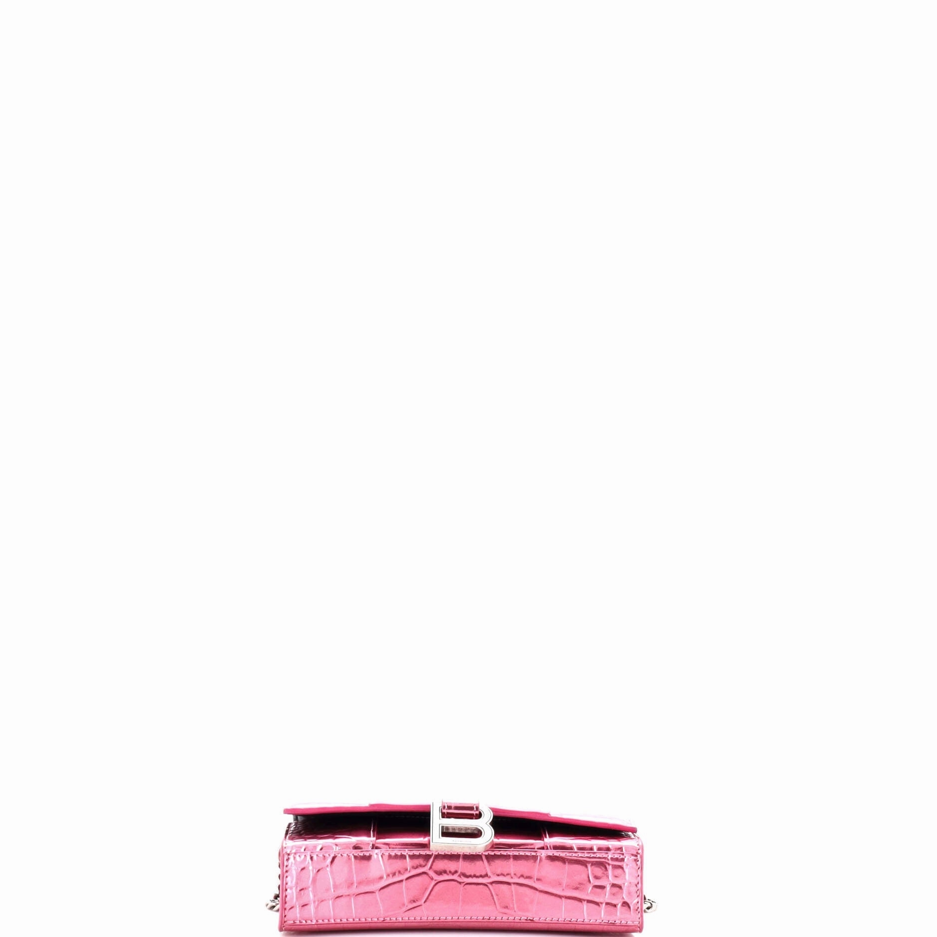 Hourglass Chain Crossbody Bag Leather