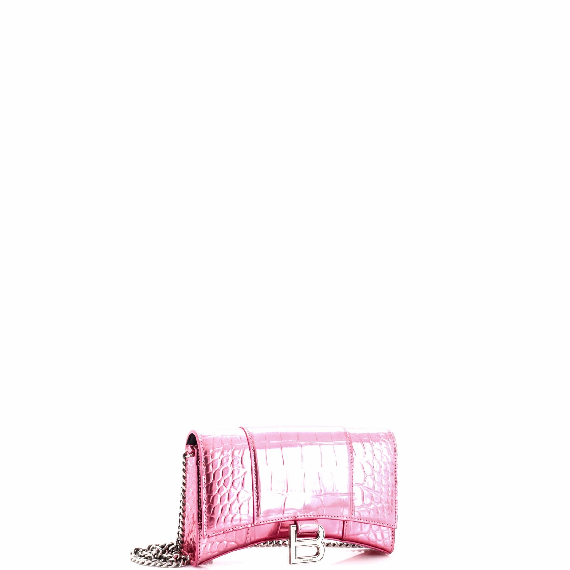 Hourglass Chain Crossbody Bag Leather
