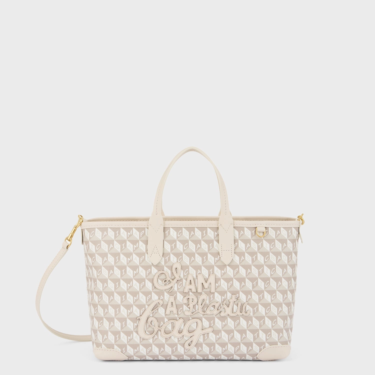 I Am A Plastic Bag XS Zipped Motif Cross-body Tote
