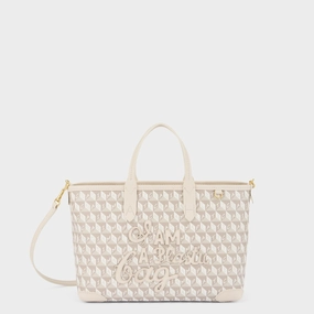 I Am A Plastic Bag XS Zipped Motif Cross-body Tote