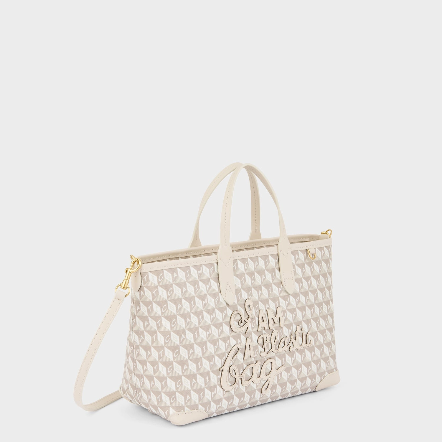 I Am A Plastic Bag XS Zipped Motif Cross-body Tote
