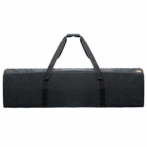 INFANZIA 45 Inch Zipper Duffel Travel Sports Equipment Bag, Waterproof Oversize, Black