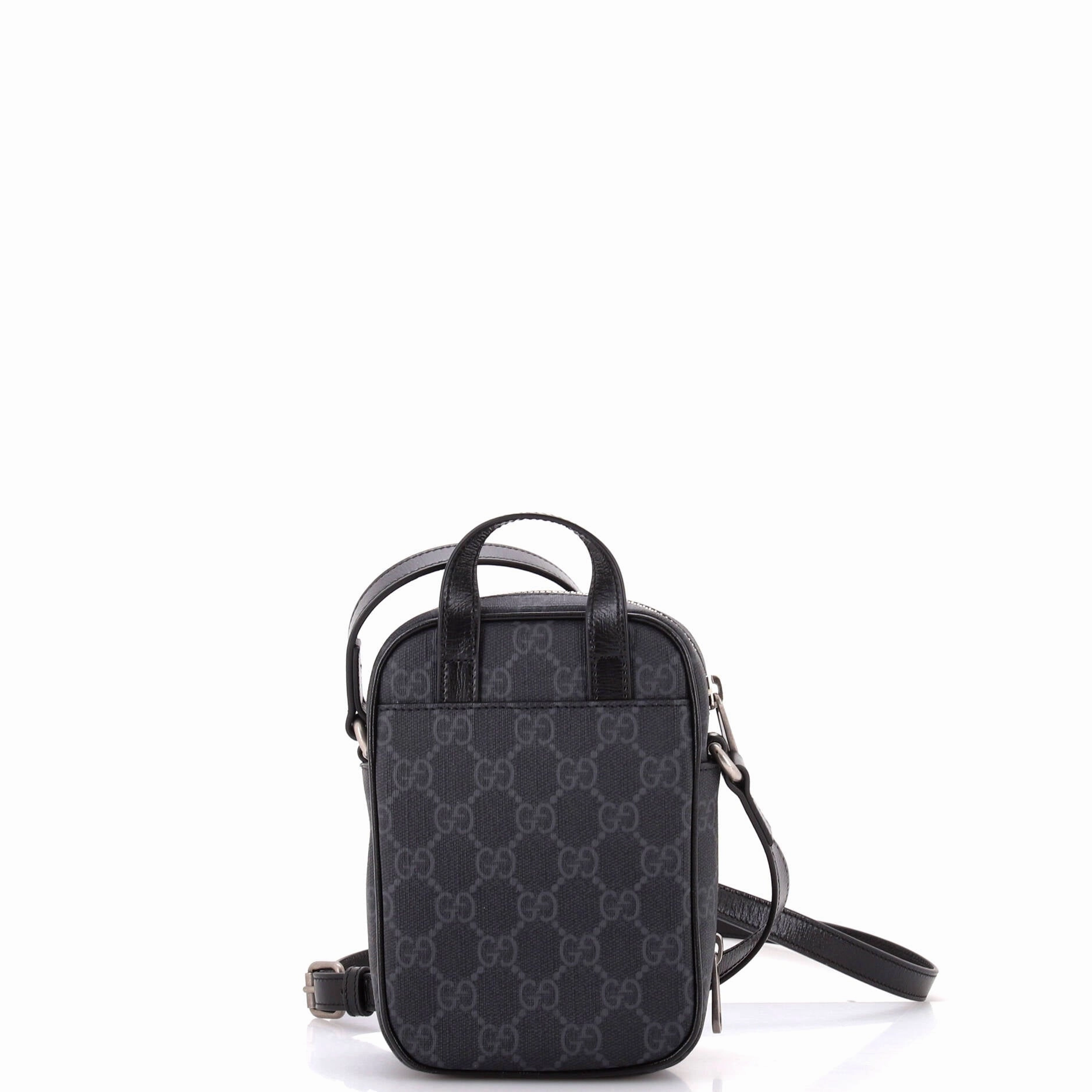 Interlocking G Patch Top Handle Crossbody Bag GG Coated Canvas Mini