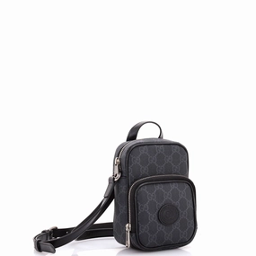 Interlocking G Patch Top Handle Crossbody Bag GG Coated Canvas Mini