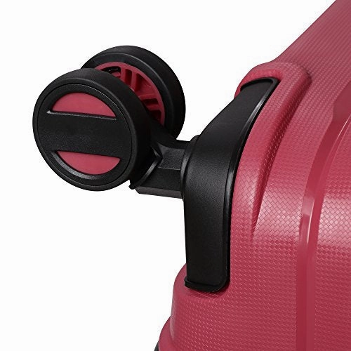 It Luggage 21.3" Asteroid 8-Wheel Hardside Expandable Carry-On, Rose Red