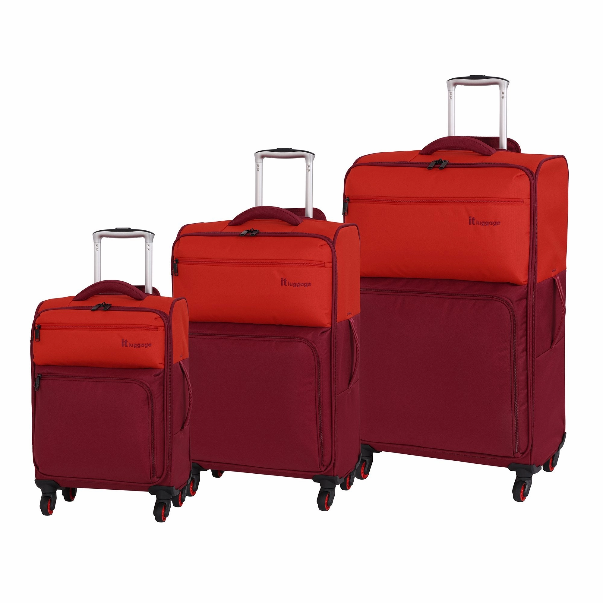it luggage Duotone 4 Wheel Lightweight Large Suitcase, 78 cm, 86 L, Orange   Red Dahlia