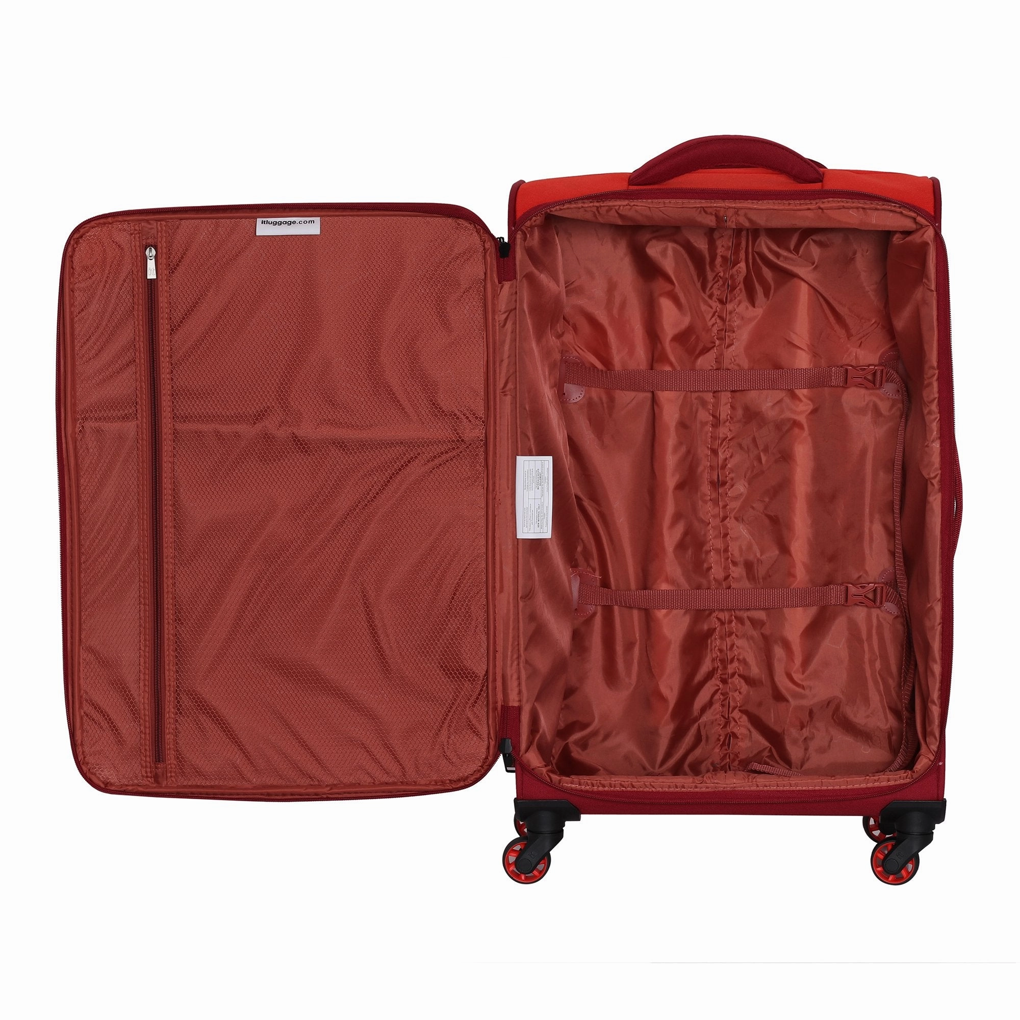 it luggage Duotone 4 Wheel Lightweight Large Suitcase, 78 cm, 86 L, Orange   Red Dahlia