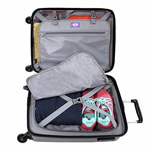 J World New York Cue Polycarbonate Hardside Carry-On Luggage, Silver