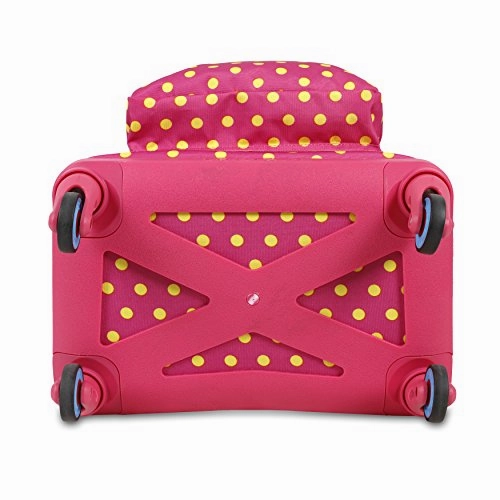 J World New York Girls' Sunslider Spinner Fashion Backpack, Pink Buttons, One Size