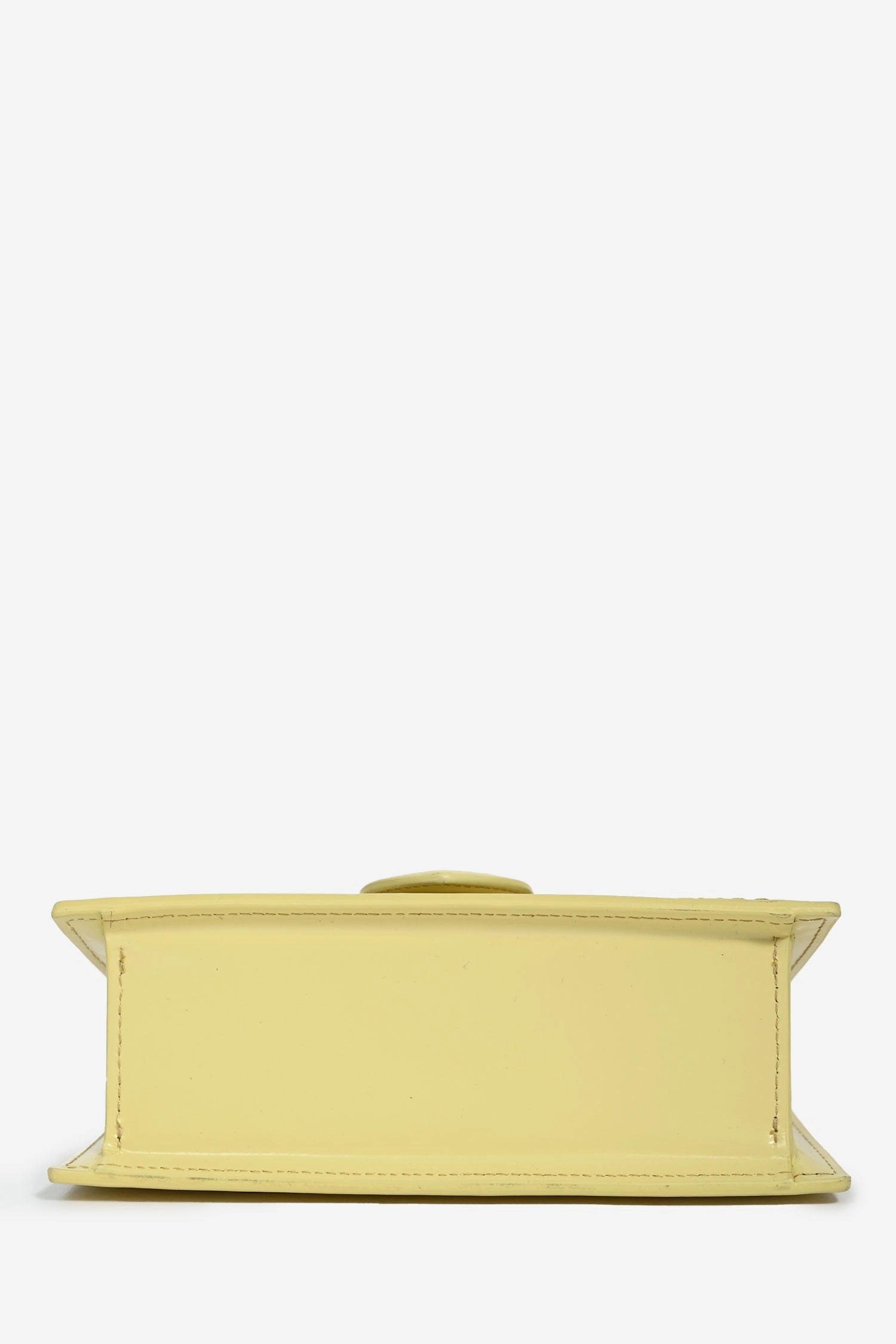 Jacquemus Pale Yellow Leather Les Classiques 'The Bambino' Bag with Strap