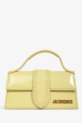 Jacquemus Pale Yellow Leather Les Classiques 'The Bambino' Bag with Strap