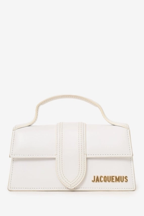 Jacquemus White Leather Les Classiques 'The Bambino' Bag with Strap