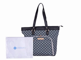 Jenni Chan Colima 2-Piece Set 18" Computer 311 Bag Laptop Tote, Black/White, One Size