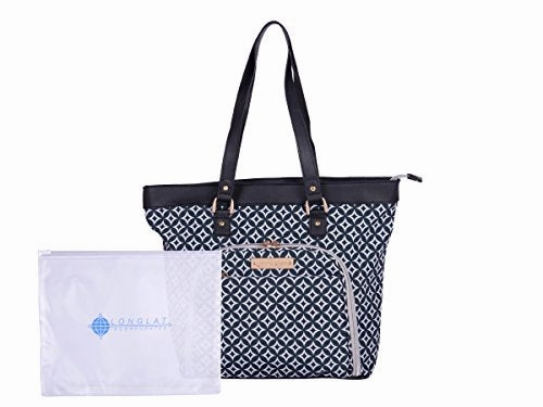 Jenni Chan Colima 2-Piece Set 18" Computer 311 Bag Laptop Tote, Black/White, One Size