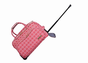 Jenni Chan Hanover 20" Wheeled Carry All Travel Duffel (Coral)