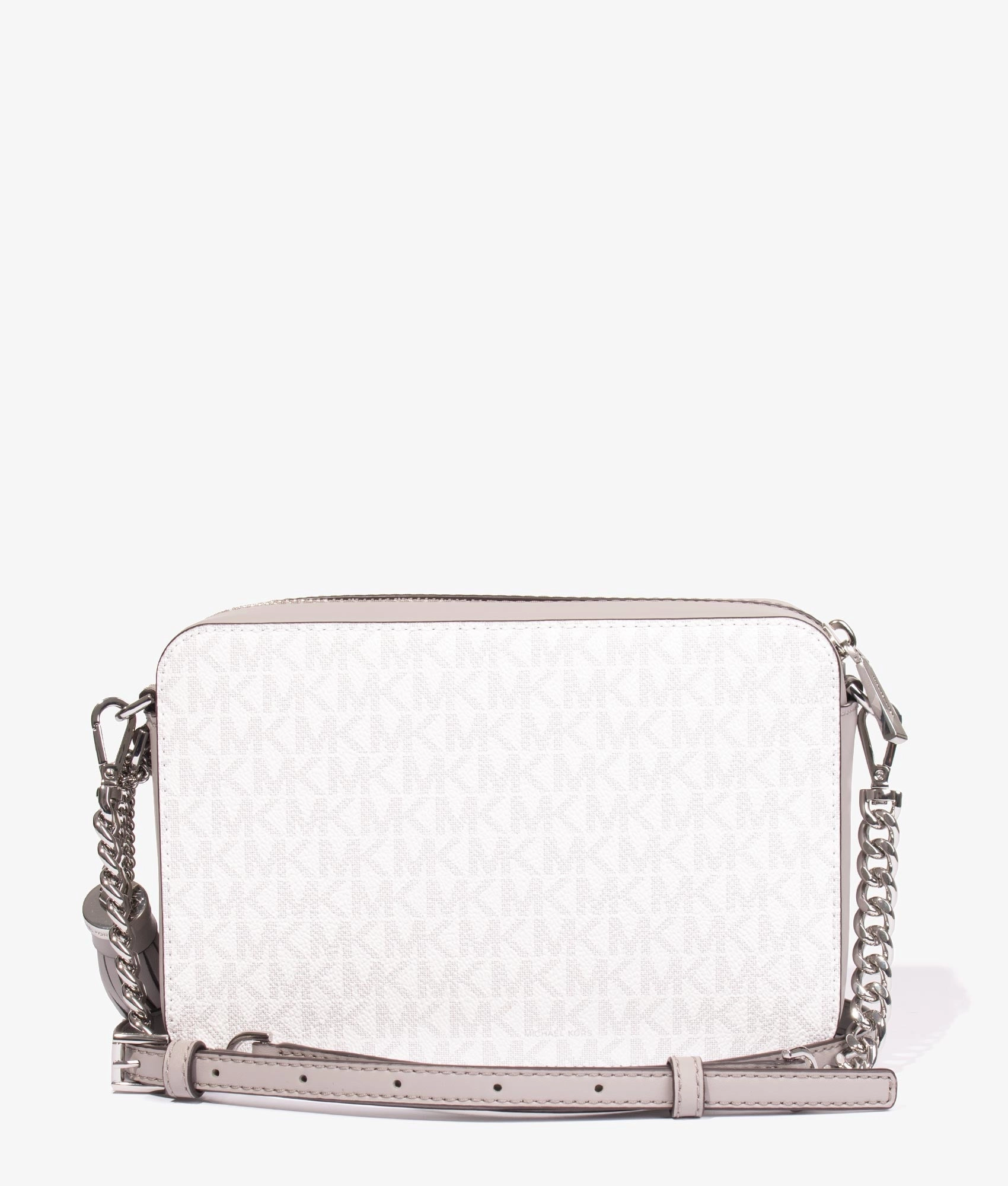 Jet set camera bag in optic & pale grey