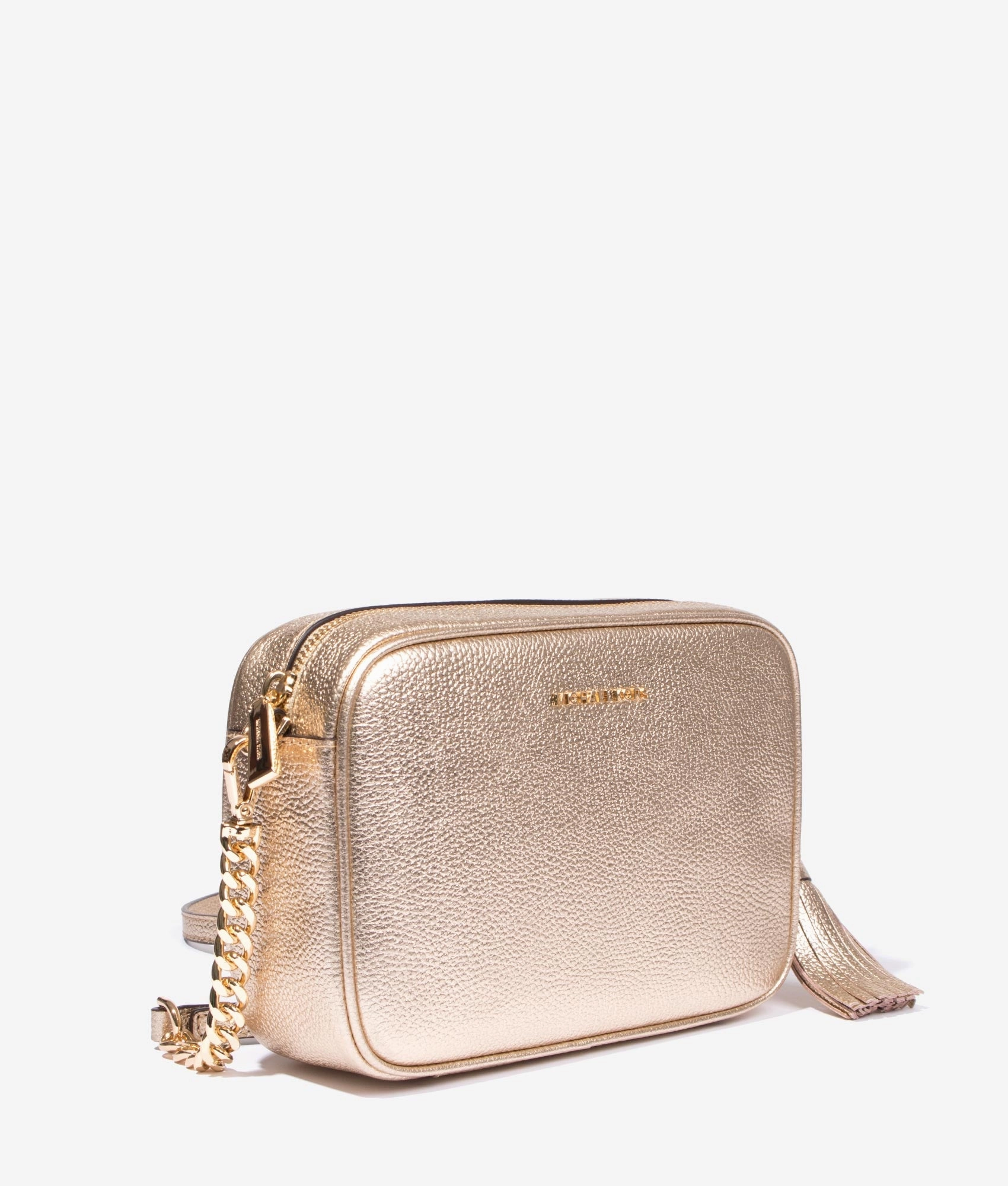 Jet set camera bag in pale gold