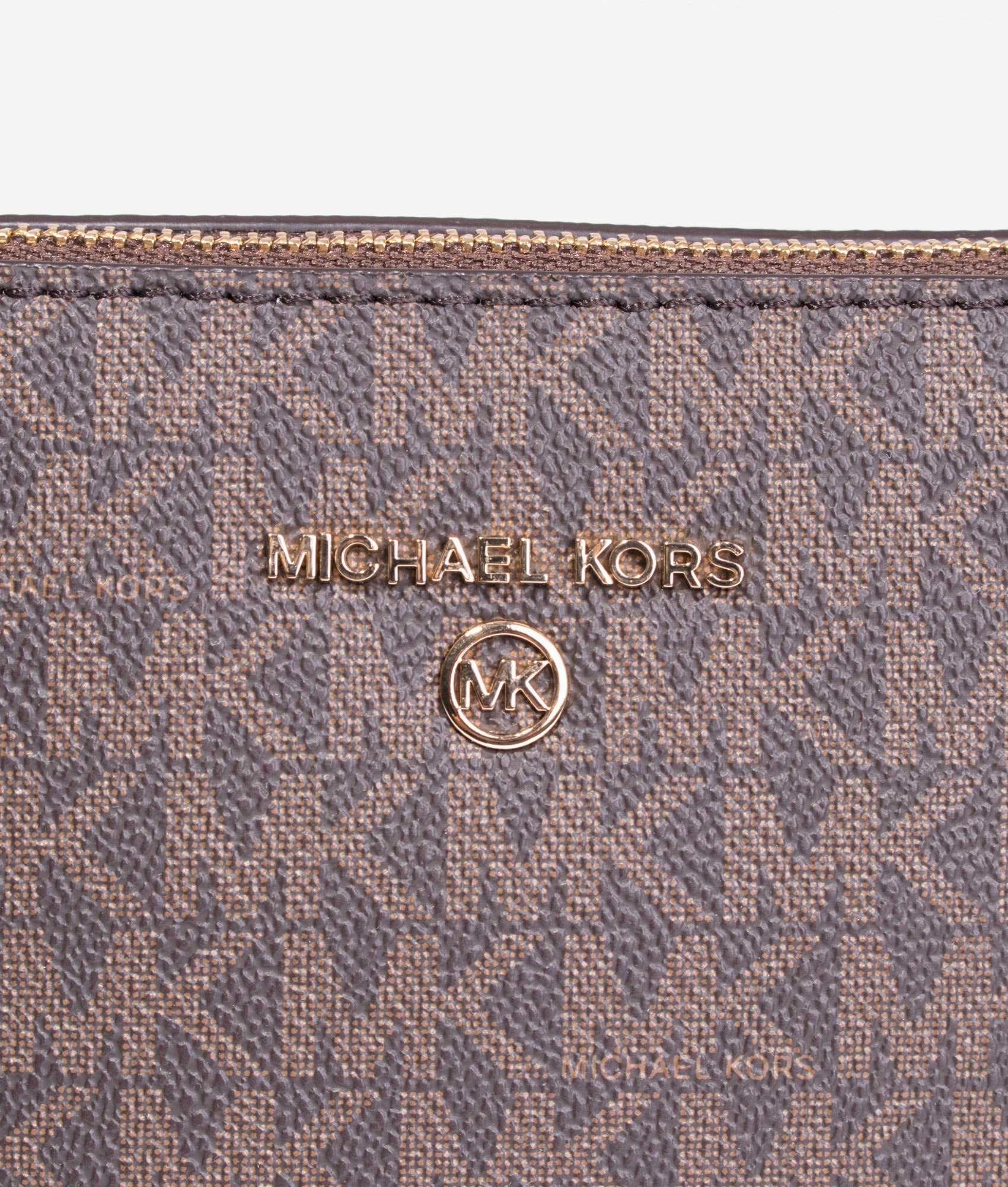 Jet set charm dome crossbody in brown & acorn