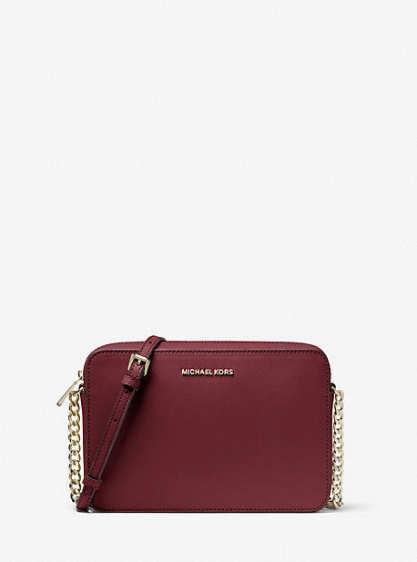 Jet Set Large Saffiano Leather Crossbody Bag
