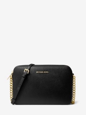 Jet Set Large Saffiano Leather Crossbody Bag
