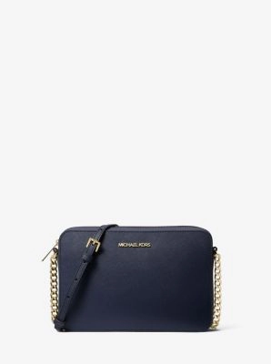 Jet Set Large Saffiano Leather Crossbody Bag