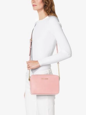 Jet Set Large Saffiano Leather Crossbody Bag