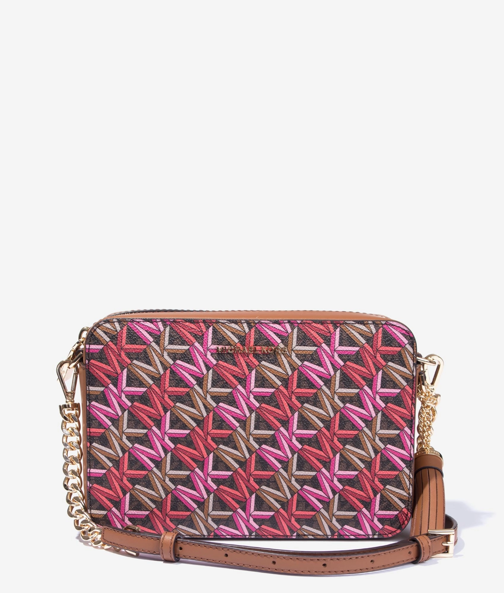 Jet set logo print camera bag