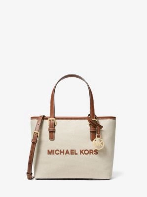 Jet Set Travel Extra-Small Canvas Top-Zip Tote Bag
