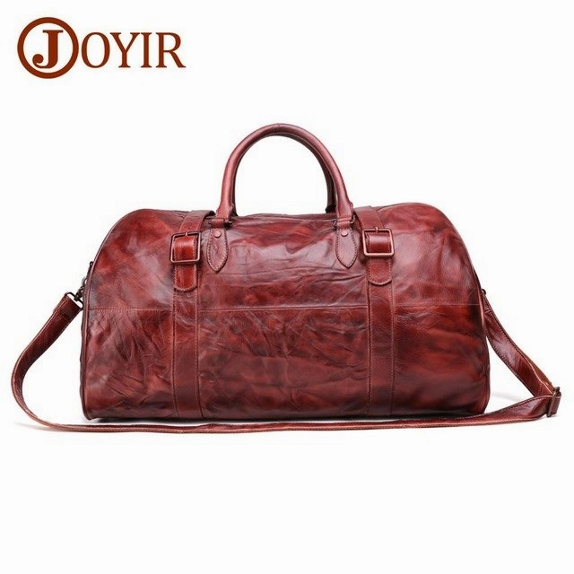 Joyir Men'S Travel Bag Genuine Leather Men Duffel Bag Luggage Big Capacity Suitcase Tote Bag