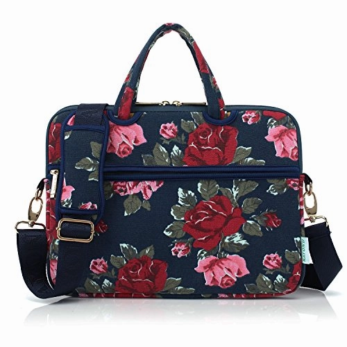 Kayond Canvas Ultraportable Neoprene Laptop Carrying Case/Shoulder Messenger Bag/Daily Briefcase