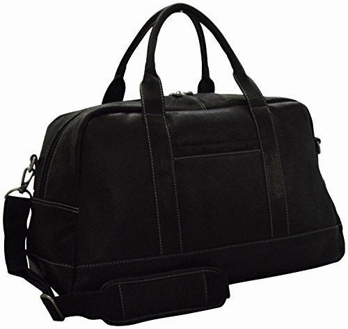 Kenneth Cole New York Leather 20" Top-Zip Duffel (Black)