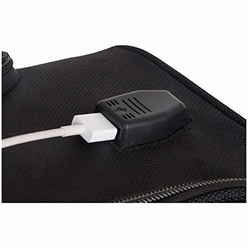 Kenneth Cole Reaction 18" Lightweight Multi-Pocket Anti-Theft RFID 14.1" Laptop & Tablet Underseater Carry-On with USB Charging Port, Black