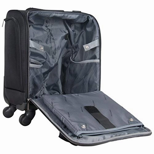 Kenneth Cole Reaction 18" Lightweight Multi-Pocket Anti-Theft RFID 14.1" Laptop & Tablet Underseater Carry-On with USB Charging Port, Black