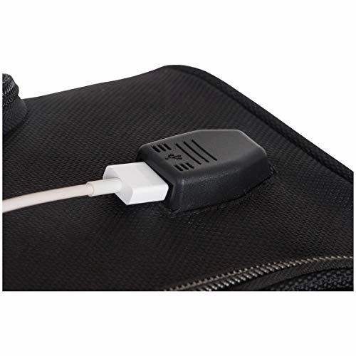 Kenneth Cole Reaction 18" Lightweight Multi-Pocket Anti-Theft RFID 14.1" Laptop & Tablet Underseater Carry-On with USB Charging Port, Black